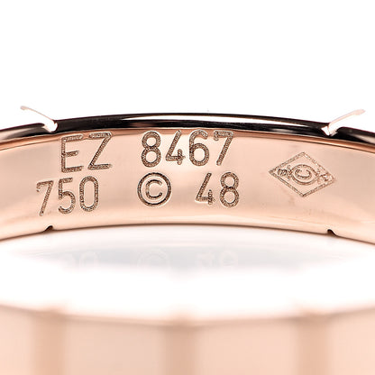 Cartier 18K Pink Gold 3mm Lanieres Ring 48 4.5 4 of 4