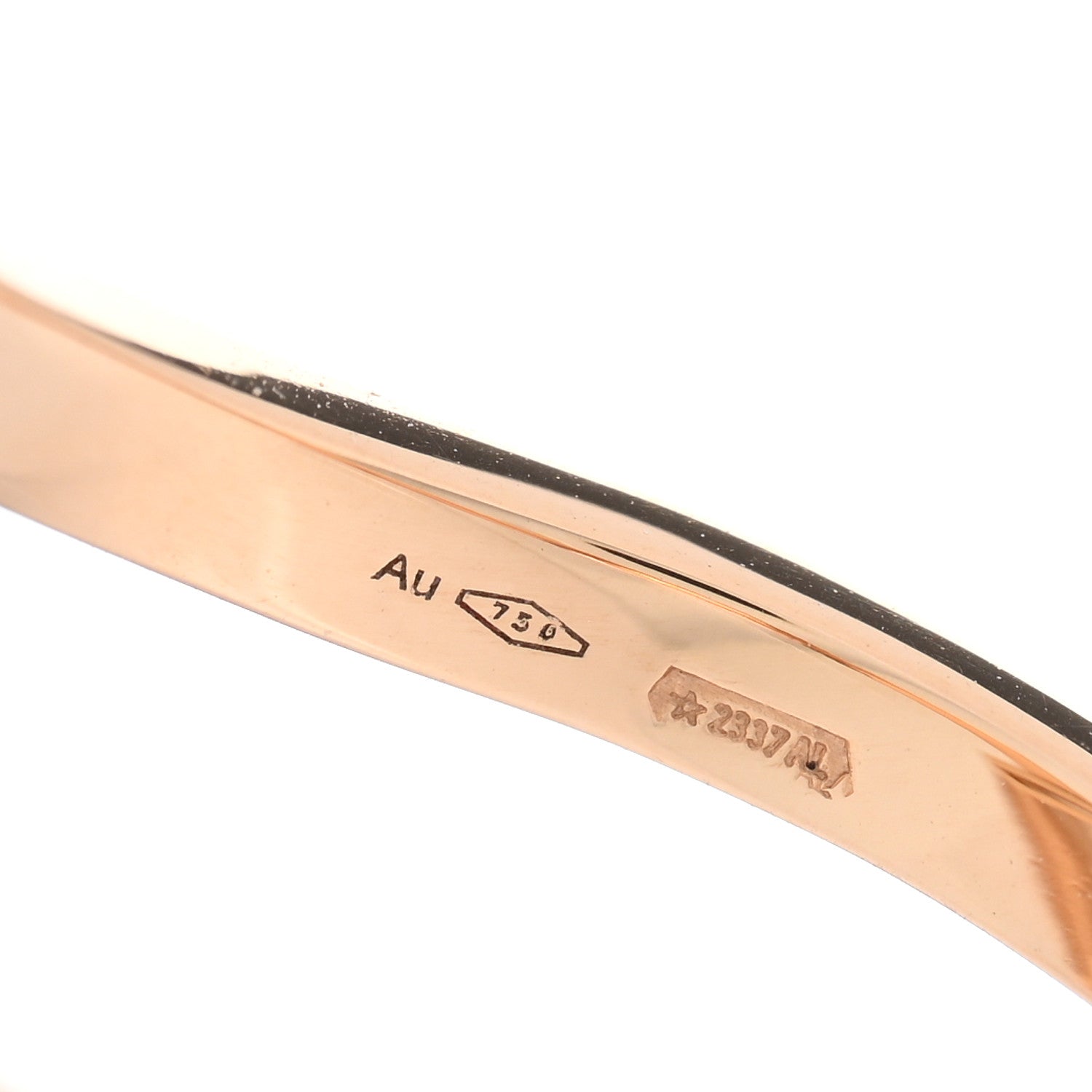 Bulgari 18K Rose Gold Diamond Mother of Pearl Gelati Ring 56 7.5 4 of 5