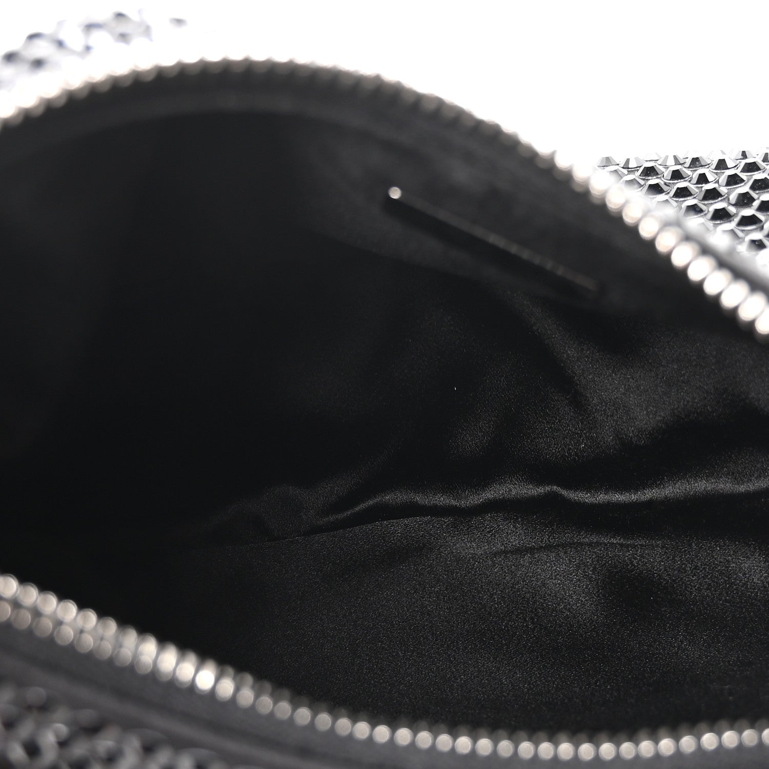 Prada Satin Crystal Re-Edition 2005 Shoulder Bag Black 4 of 9