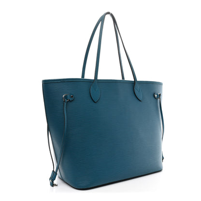 Louis Vuitton Epi Neverfull MM Cyan 4 of 14