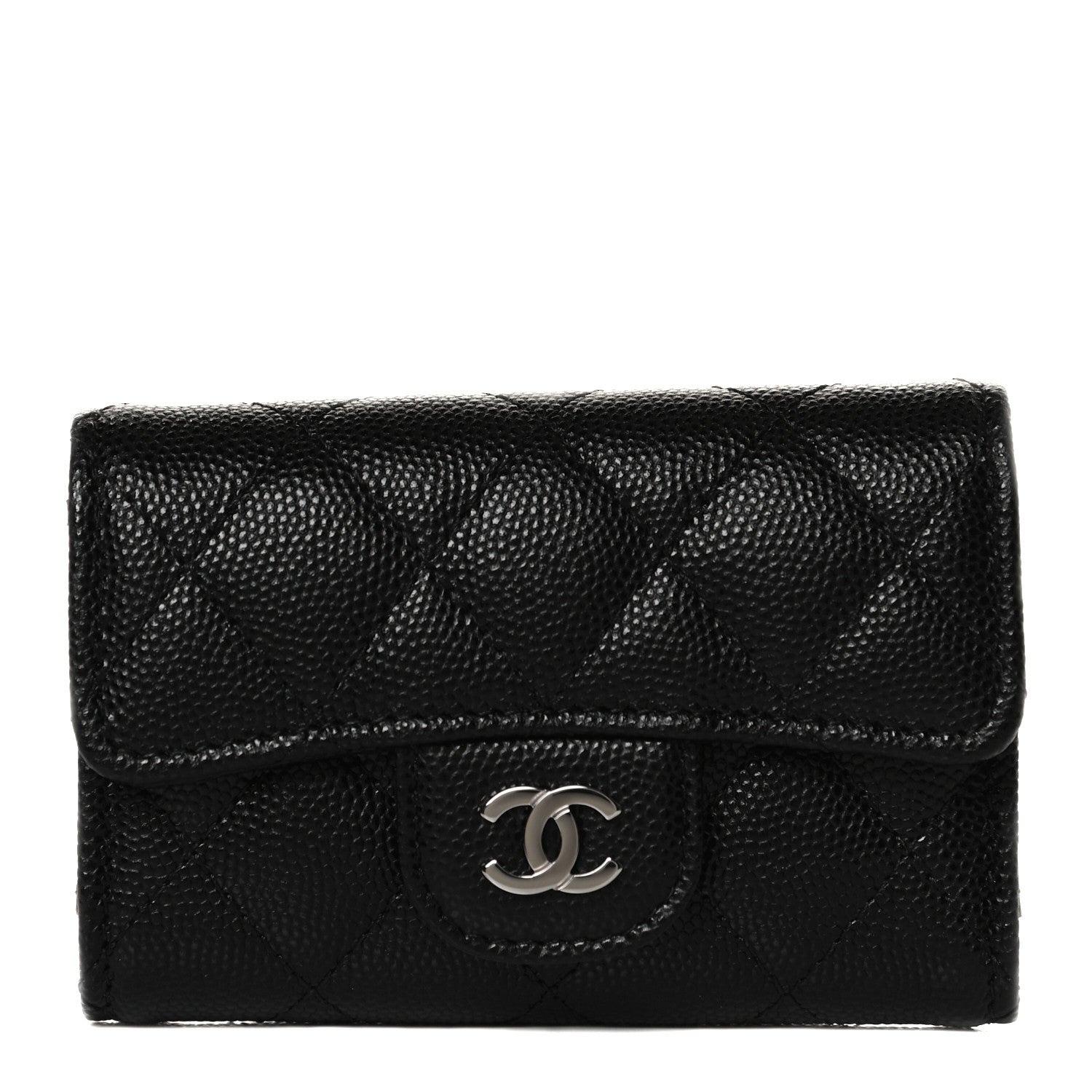Chanel Caviar Quilted Classic 4 Key Holder Wallet Black 1 of 10