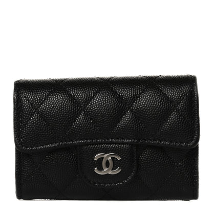 Chanel Caviar Quilted Classic 4 Key Holder Wallet Black 1 of 10