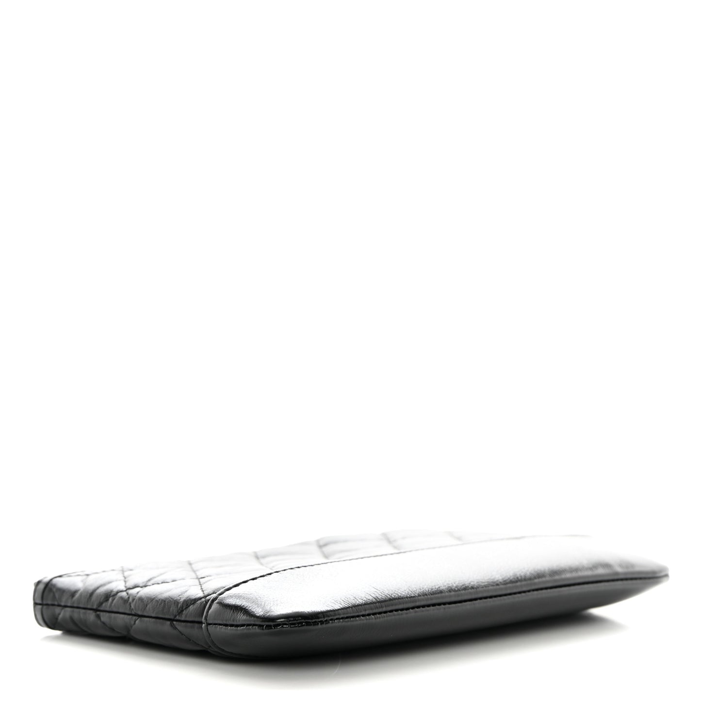 Aged Calfskin Quilted Small Gabrielle Pouch So Black