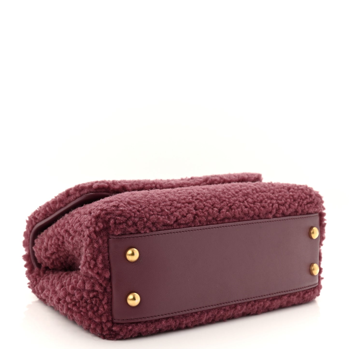 Shearling Lambskin Small Coco Handle Flap Pink