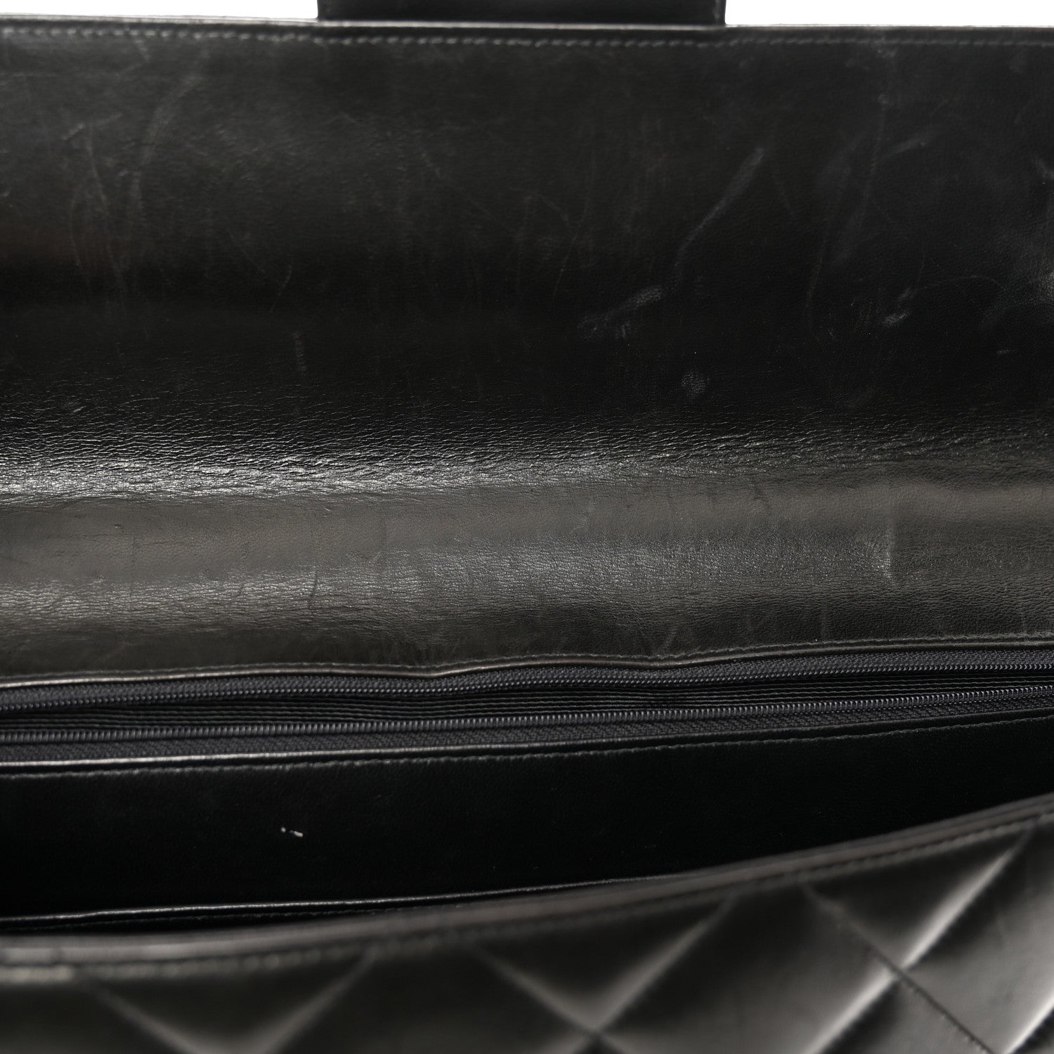 Chanel Lambskin Quilted Briefcase Laptop Bag Black 9 of 11