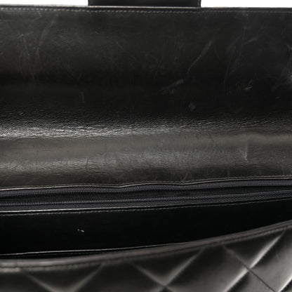 Chanel Lambskin Quilted Briefcase Laptop Bag Black 9 of 11