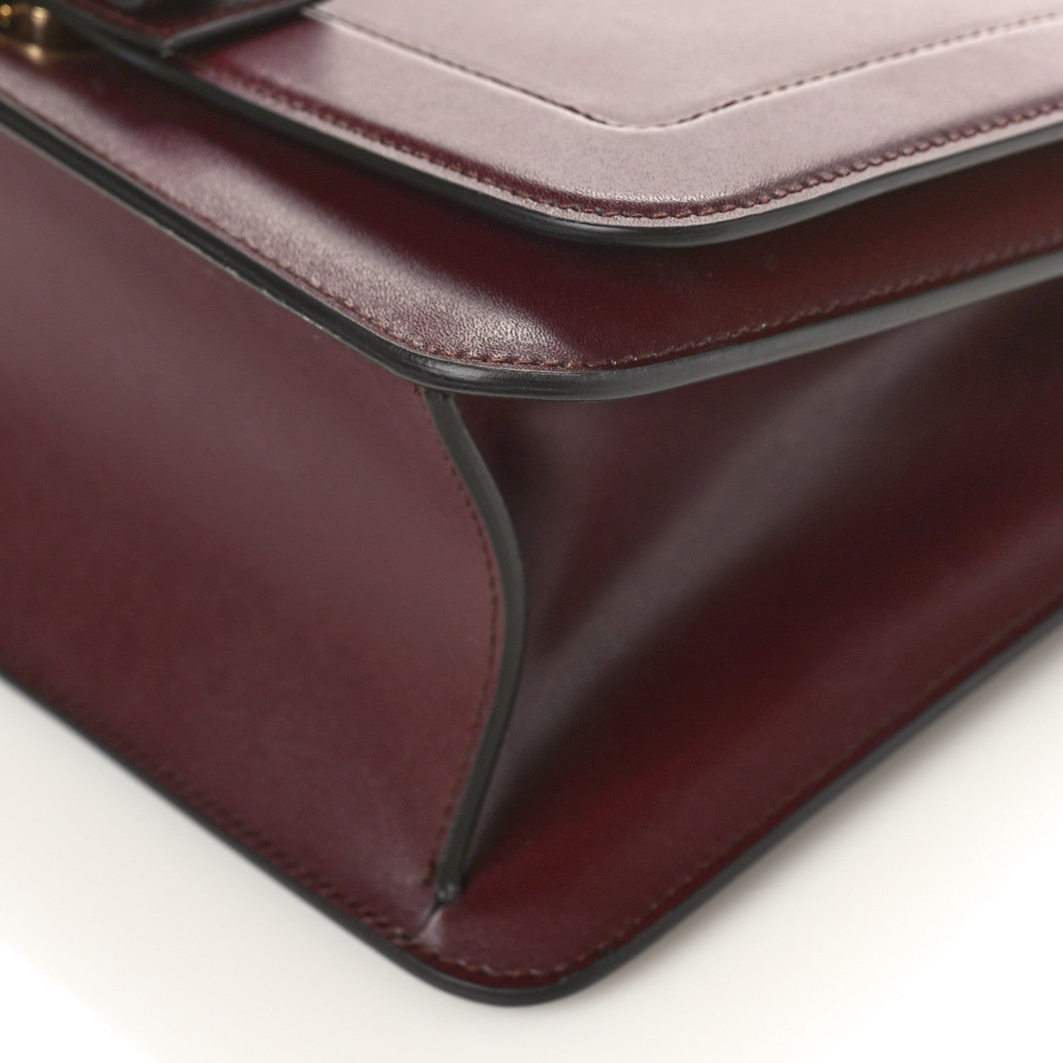 Salvatore Ferragamo Calfskin Medium Vara Rainbow Crossbody Bag Wine Red Fiocco 8 of 8