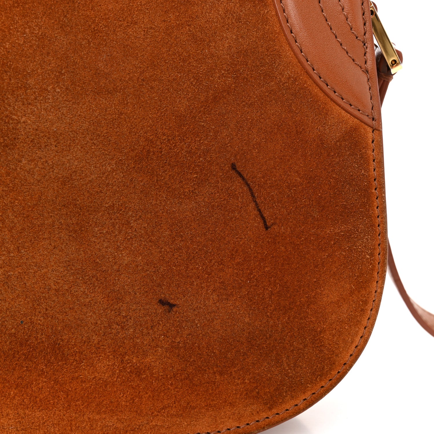 MCM Suede Calfskin Trisha Small Shoulder Bag Brown 13 of 14