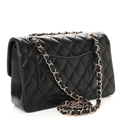 Chanel Lambskin Quilted Small Double Flap Black 2 of 9