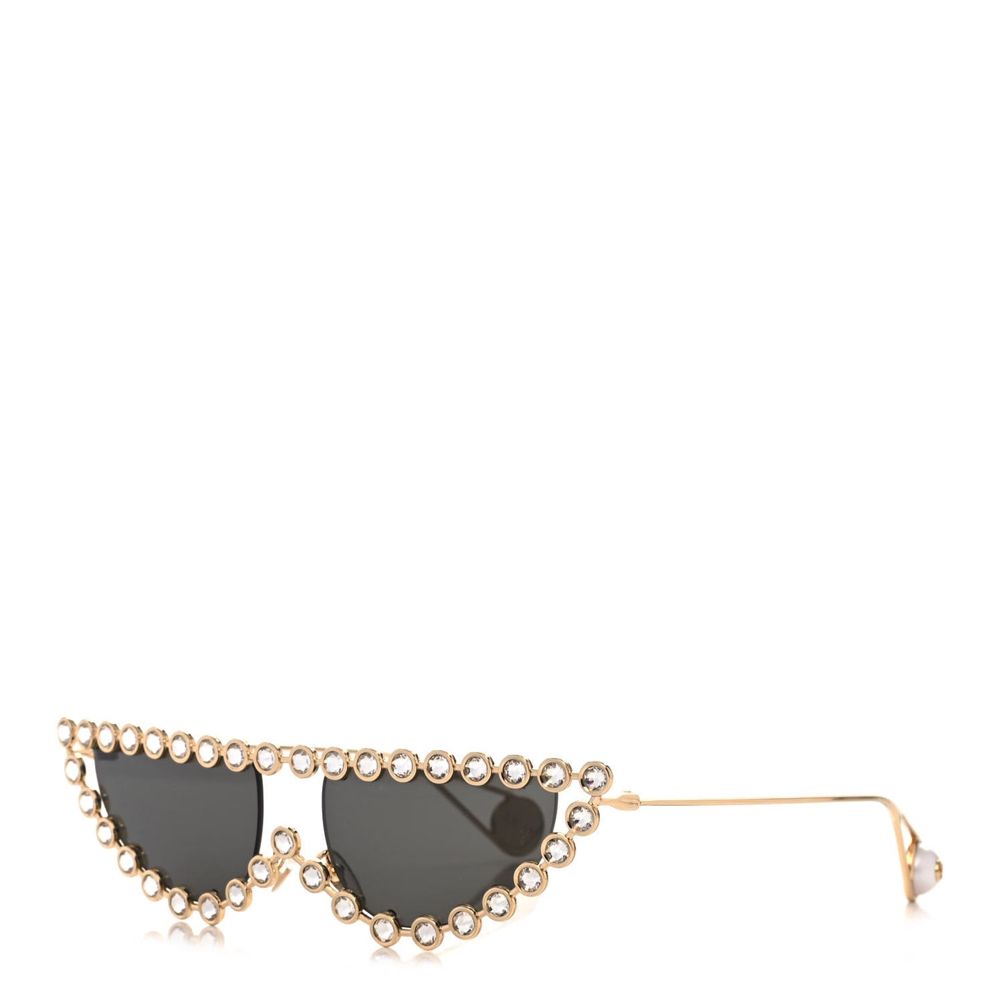 Metal Crystal Cat Eye Sunglasses GG0364S Gold