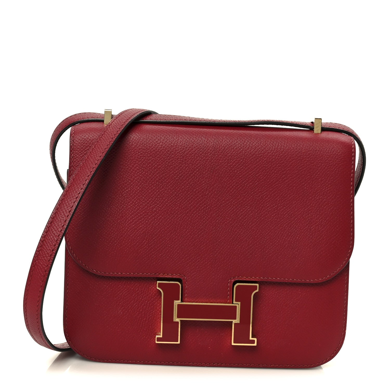 Hermes Epsom Enamel Constance 18 Rouge Grenat 1 of 11