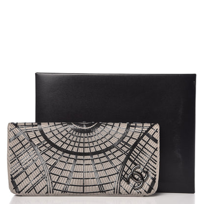 Chanel Calfskin Sequin Embellished Clutch Flap Grey Black 12 of 12