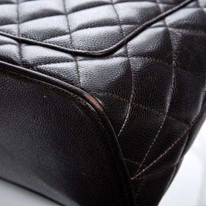 Chanel Caviar Quilted Medallion Tote Dark Brown 13 of 14