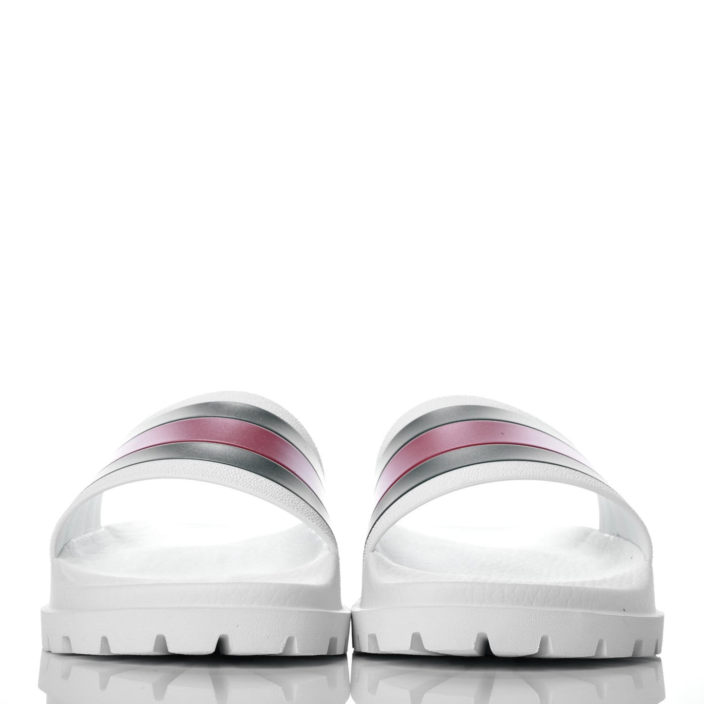 Rubber Web Mens Lug Sole Slide Sandals 6 Great White Green Red