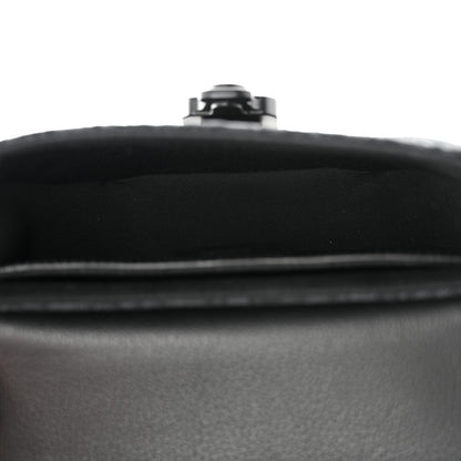 Christian Dior Oblique Jacquard Grained Calfskin Mini Saddle Messenger Bag With Flap Black 6 of 13