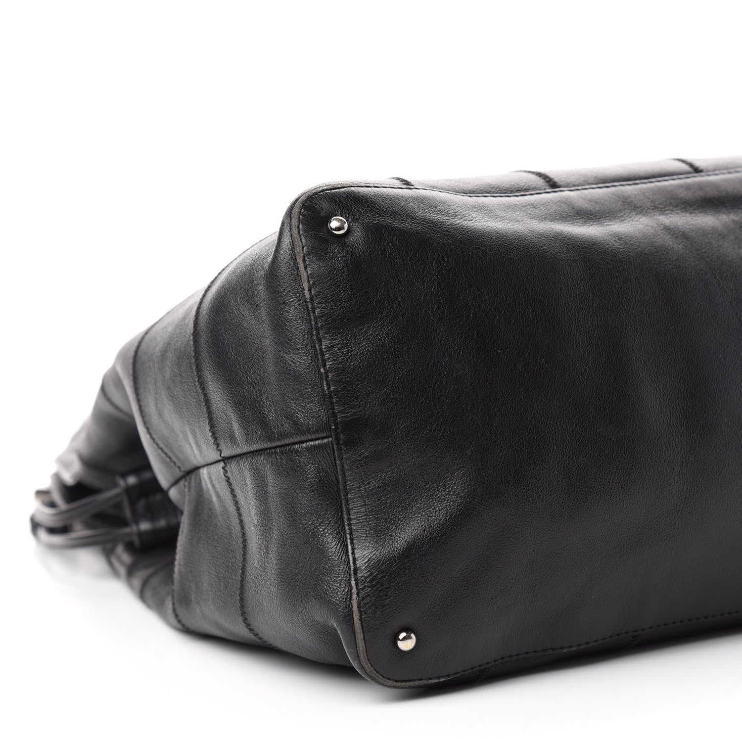 Chanel Calfskin Square Stitched Tassel Hobo Black 6 of 17