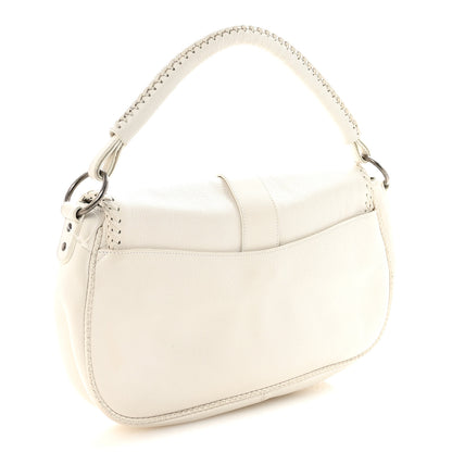 Christian Dior Calfskin Braided Gaucho Double Saddle Bag White 3 of 10