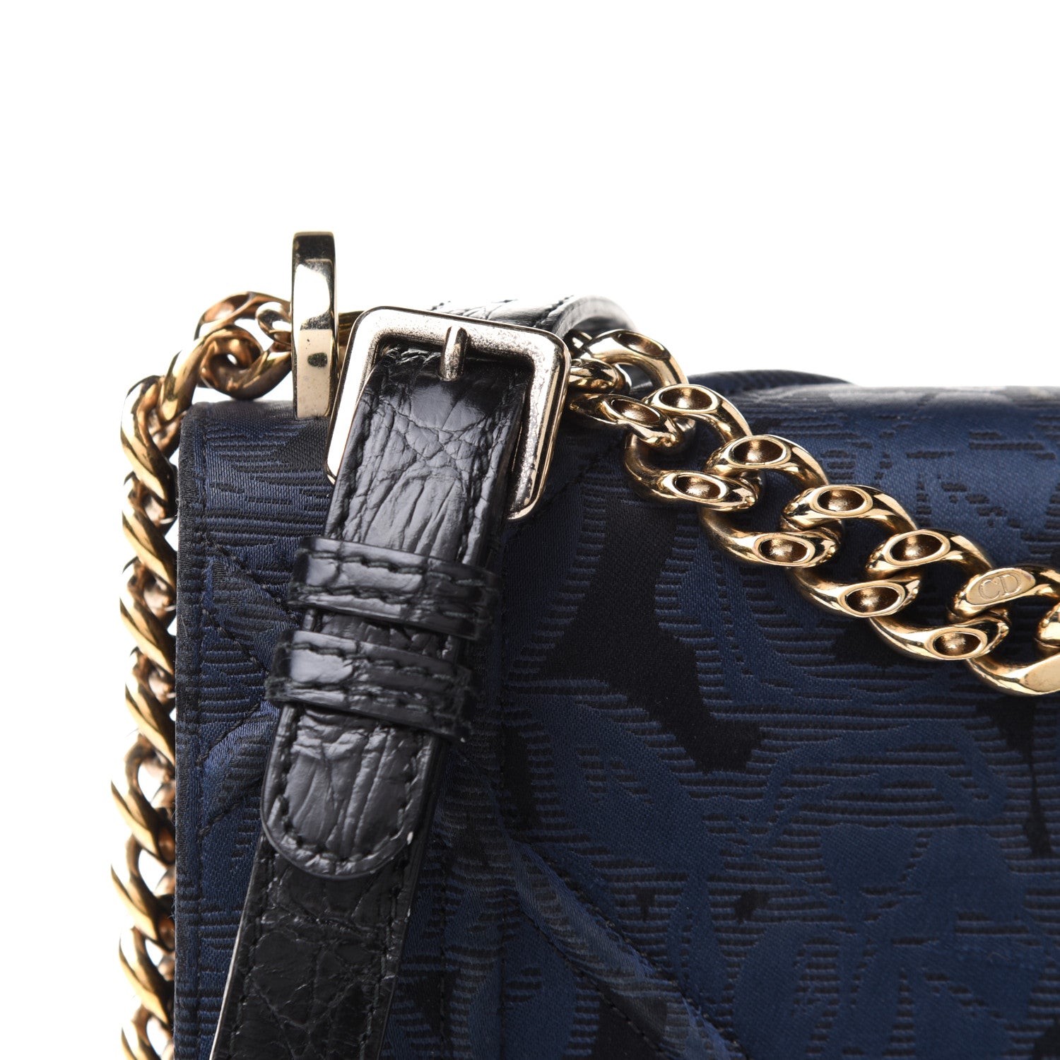 Christian Dior Jacquard Floral Medium Diorama Flap Bag Blue 9 of 12