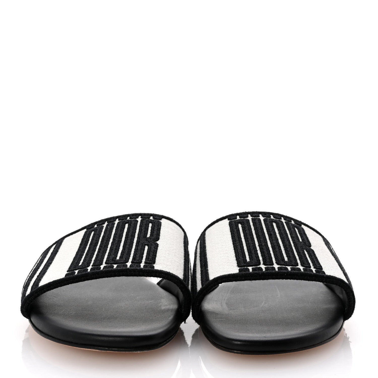 Christian Dior Cotton Embroidered Dway Mule Slides Sandals 36