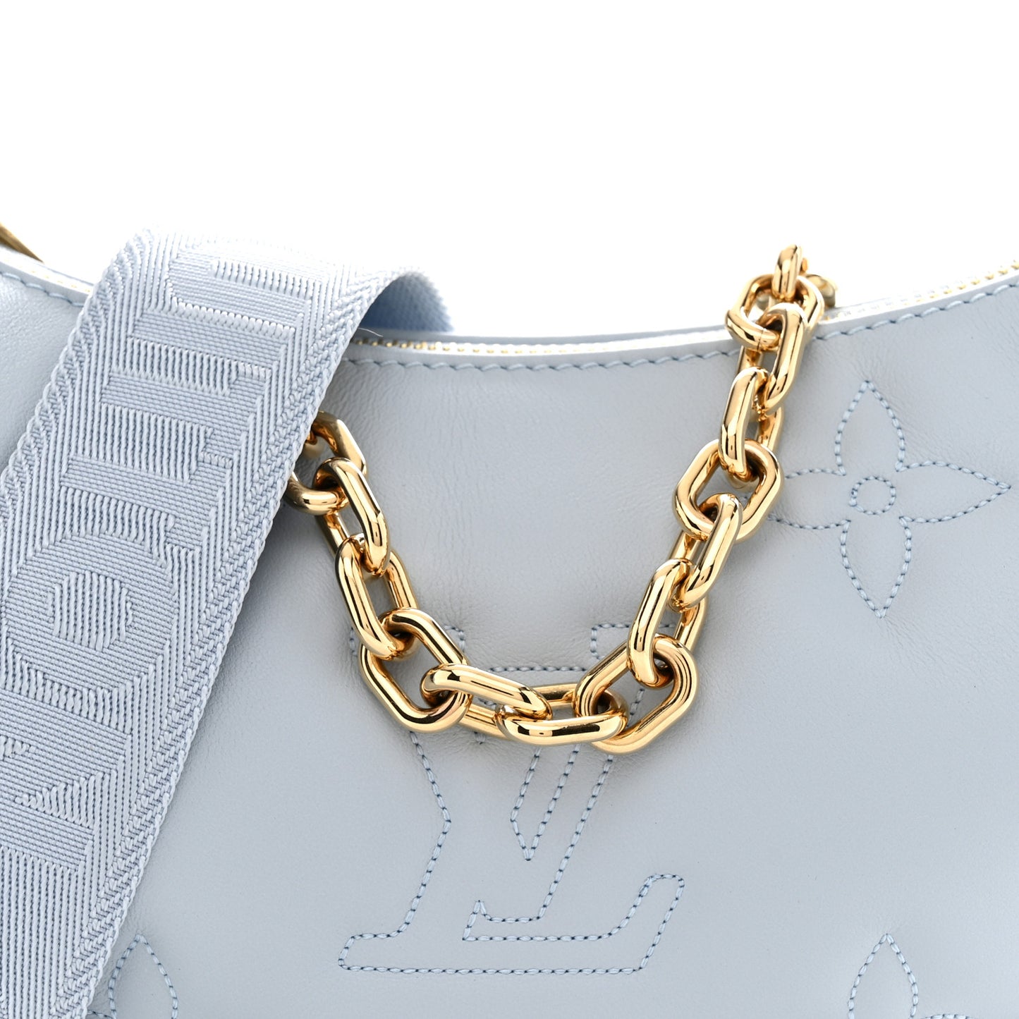 Calfskin Bubblegram Over The Moon Ice Blue