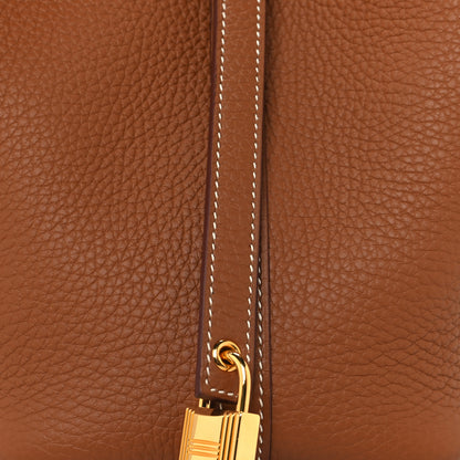 Hermes Taurillon Clemence Picotin Lock 18 PM Gold 8 of 13