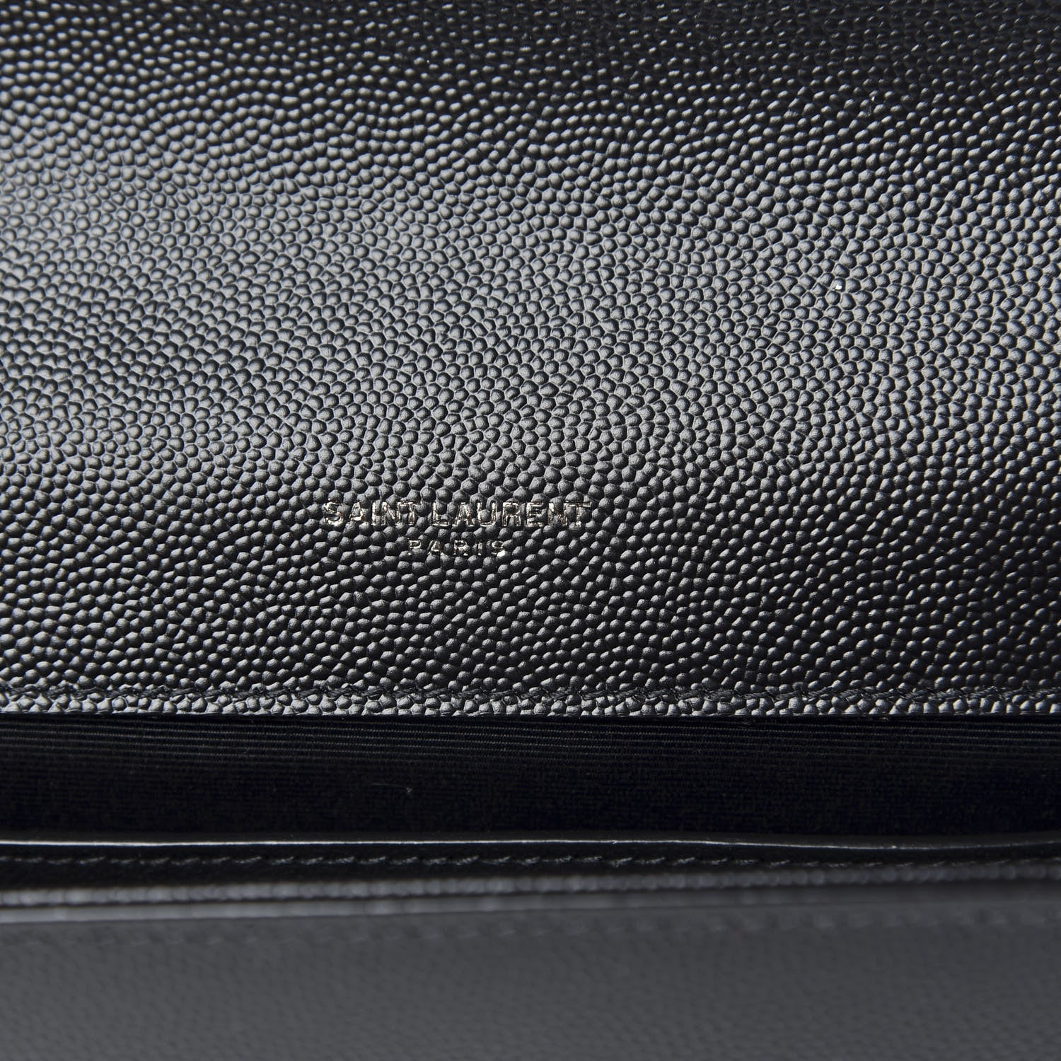 Saint Laurent Grain De Poudre Monogram Cassandre Clutch Black 11 of 17