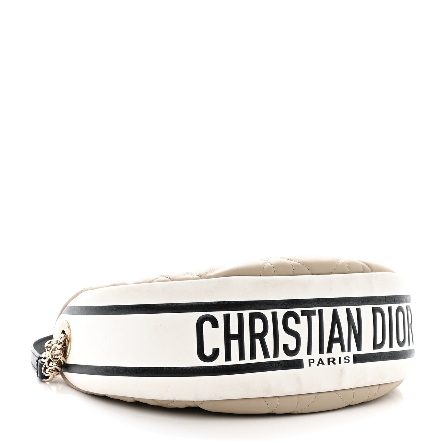 Lambskin Cannage Medium Dior Vibe Hobo Bag Beige