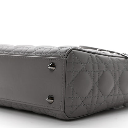 Christian Dior Lambskin Cannage Small My ABCDior Lady Dior Grey 9 of 10