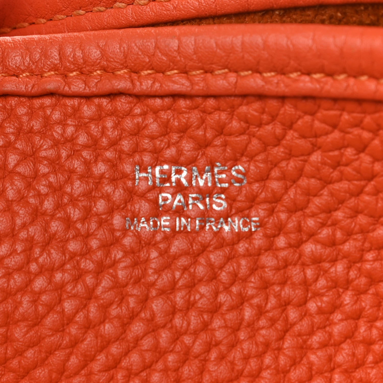 Hermes Taurillon Clemence Evelyne III GM Orange 6 of 13