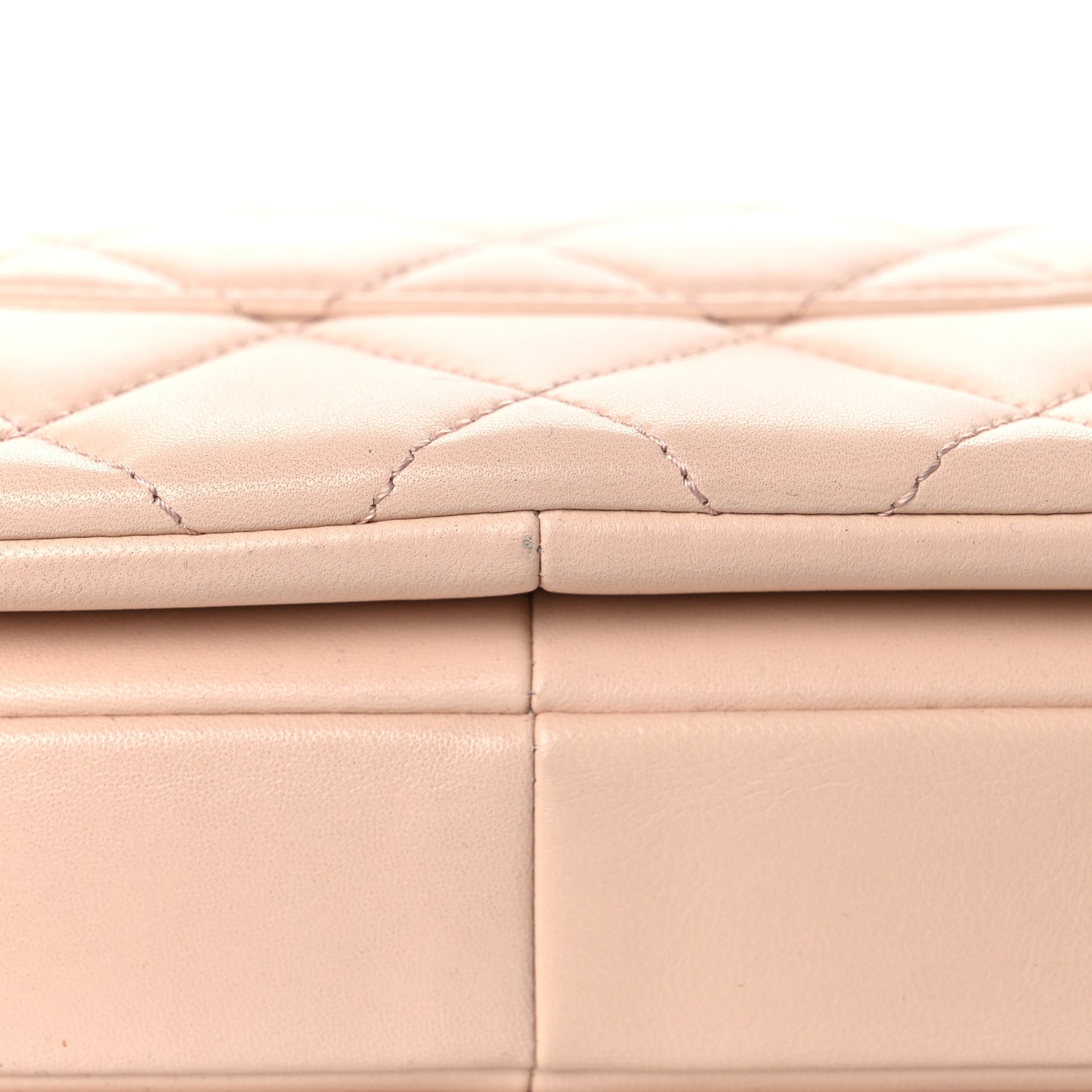 Lambskin Quilted Small Trendy CC Dual Handle Flap Bag Beige