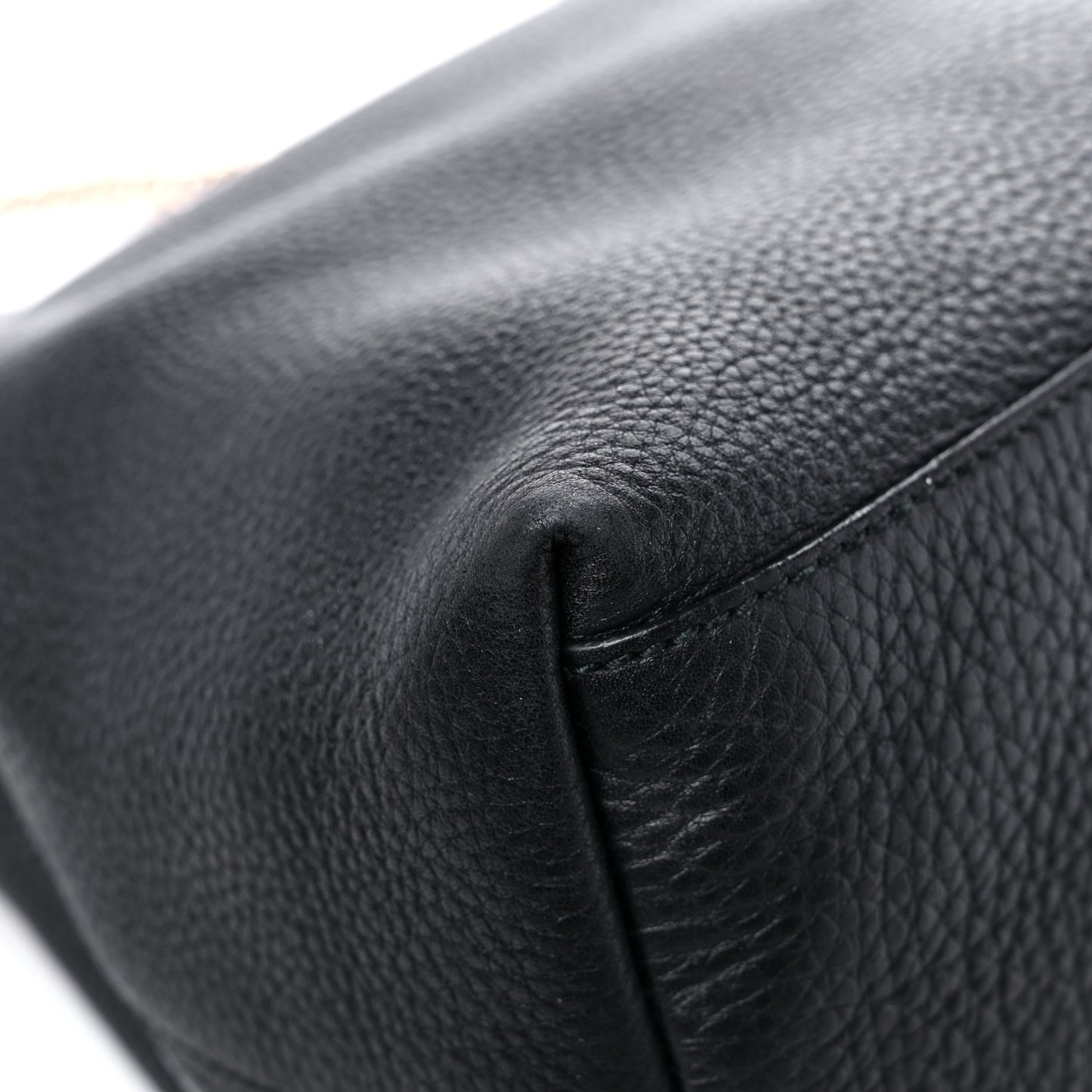 Pebbled Calfskin Medium Soho Chain Shoulder Bag Black