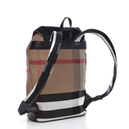 Burberry Canvas Mega Check Doran Backpack Black 3 of 9