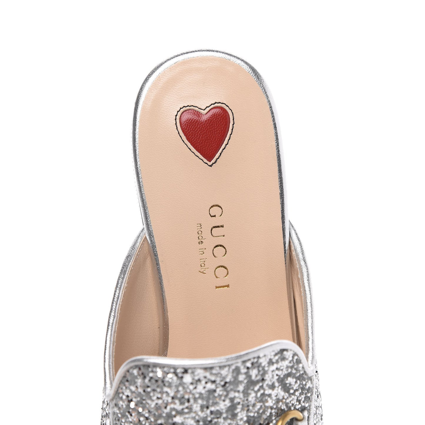 Glitter Womens Princetown Slippers 35 Silver