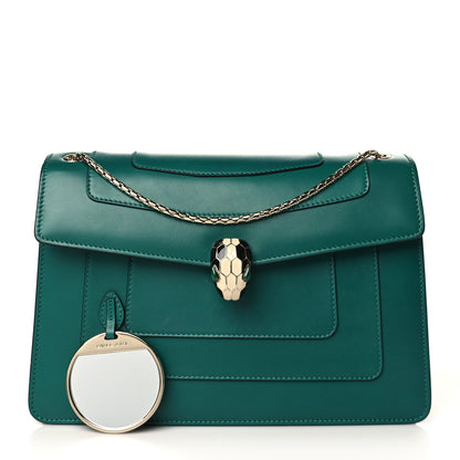 Bulgari Calfskin Serpenti Forever Shoulder Bag Emerald Green 1 of 11