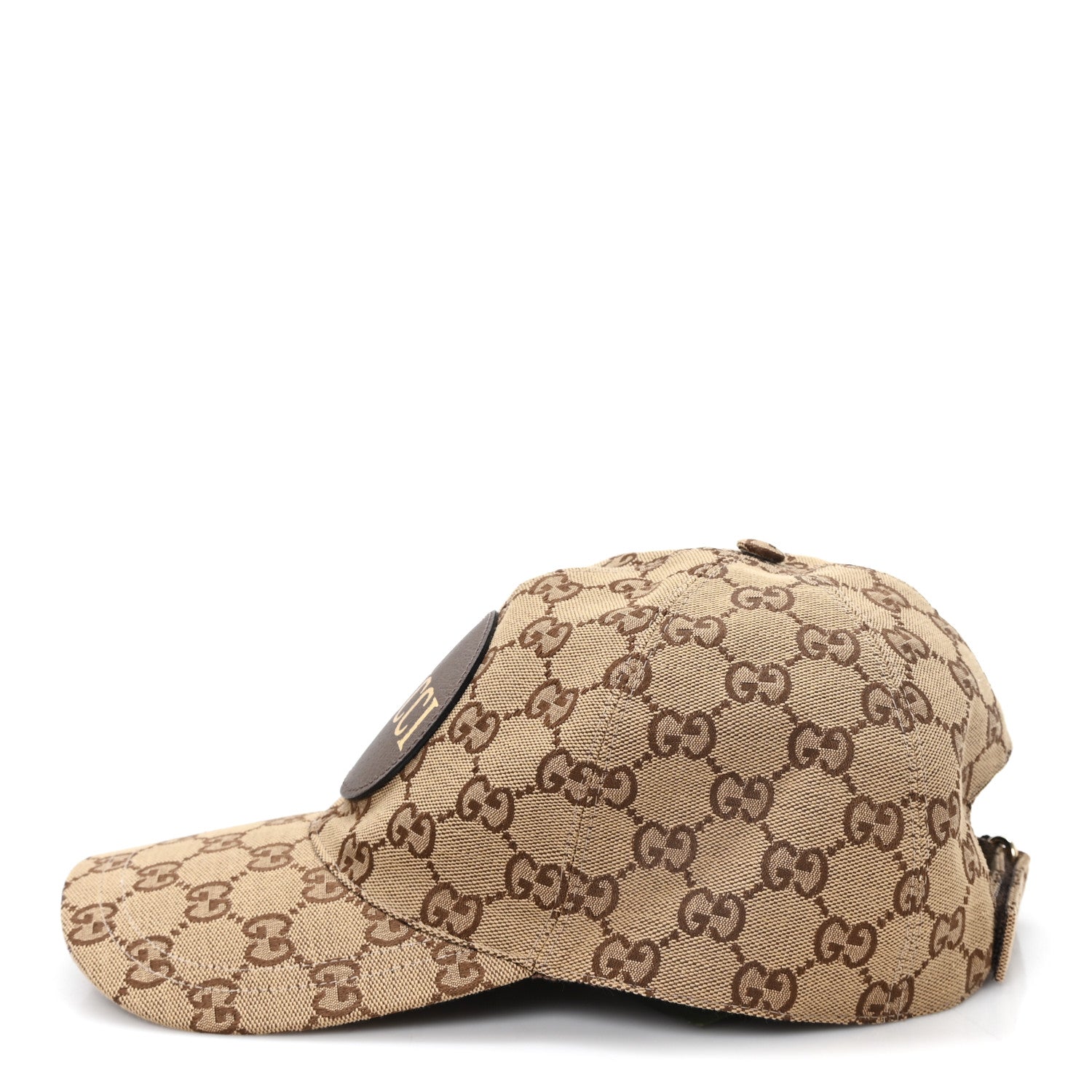 Gucci Monogram Textured Dollar Calfskin Zeno Baseball Hat XL Beige 4 of 10