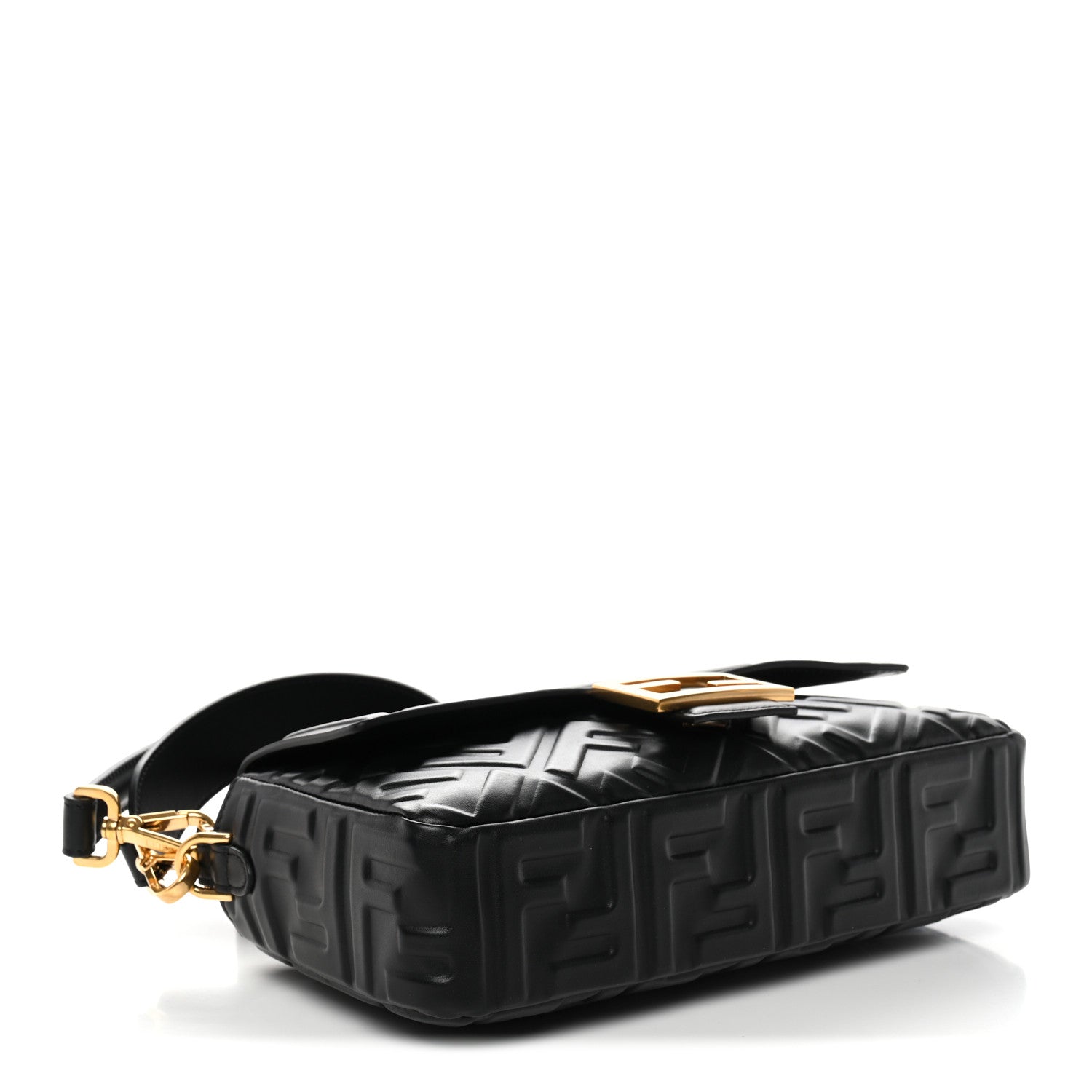 Fendi Nappa FF 1974 Embossed Baguette Black 4 of 9