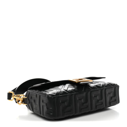 Fendi Nappa FF 1974 Embossed Baguette Black 4 of 9