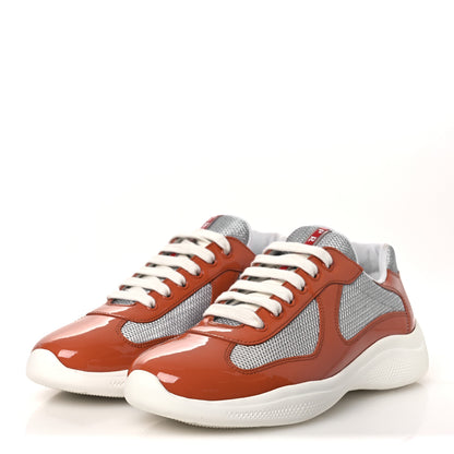 Prada Patent Technical Fabric Mens America's Cup Patchwork Sneakers 8.5 Nespola 8.5 Nespola  Argento 8 of 22