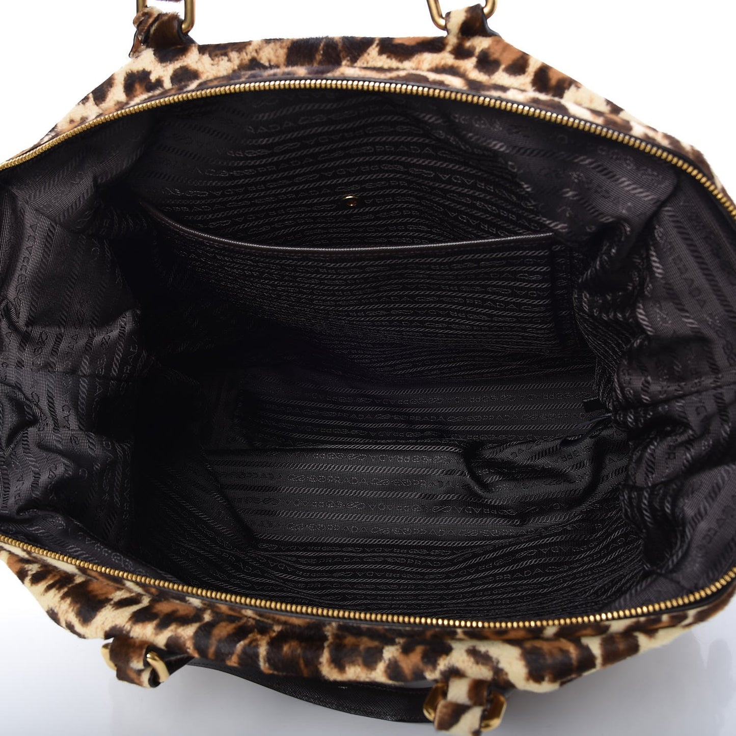 Calf Hair Leopard Print Travel Tote