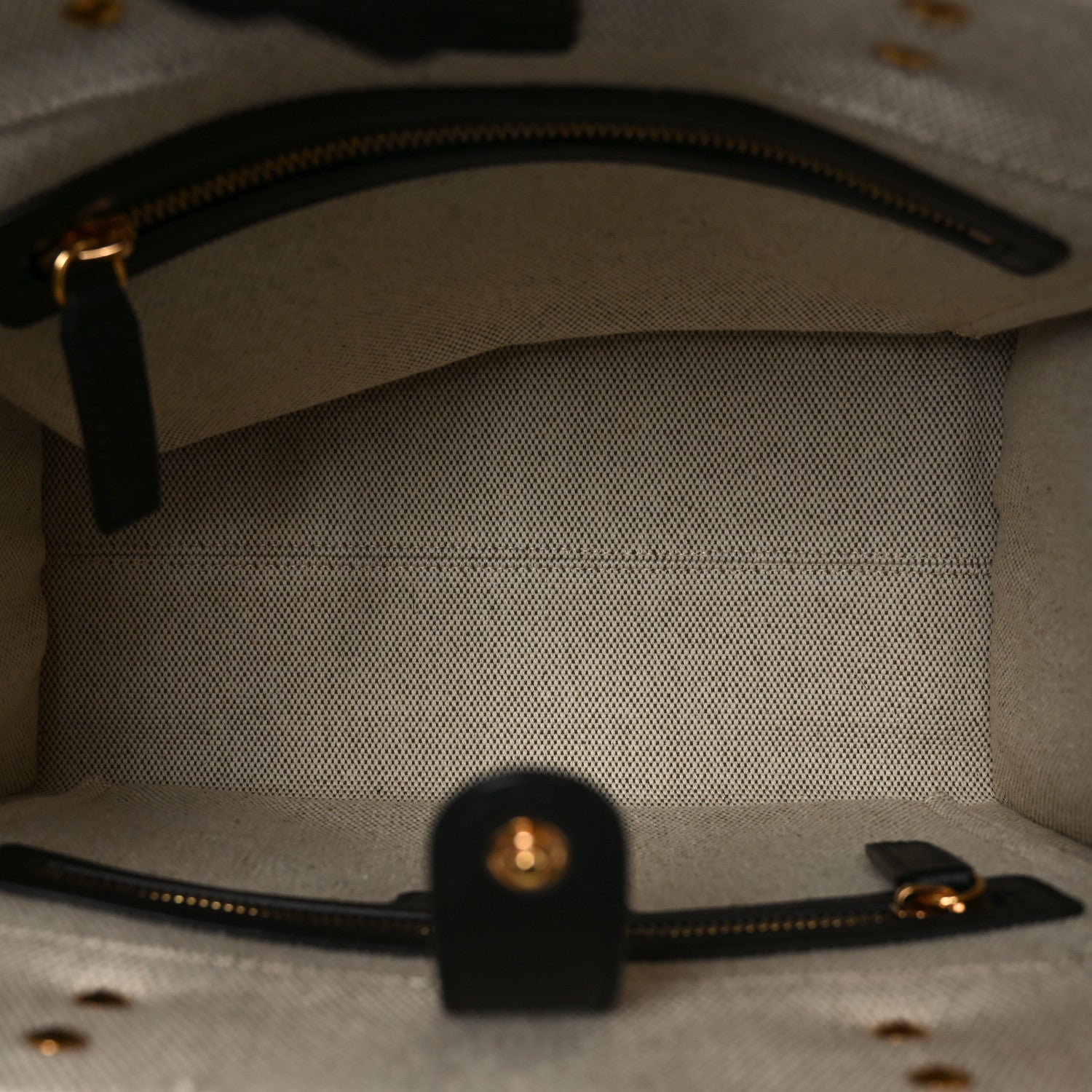 Versace Canvas Calfskin La Medusa Small Tote Bag Beige 5 of 9