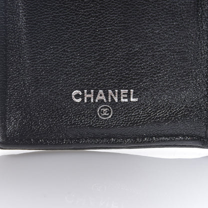 Chanel Calfskin Diamond Embossed Long Flap Wallet Black 5 of 10