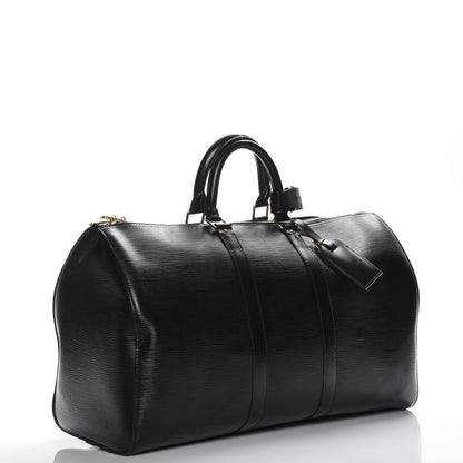 Louis Vuitton Epi Keepall 45 Black 3 of 8