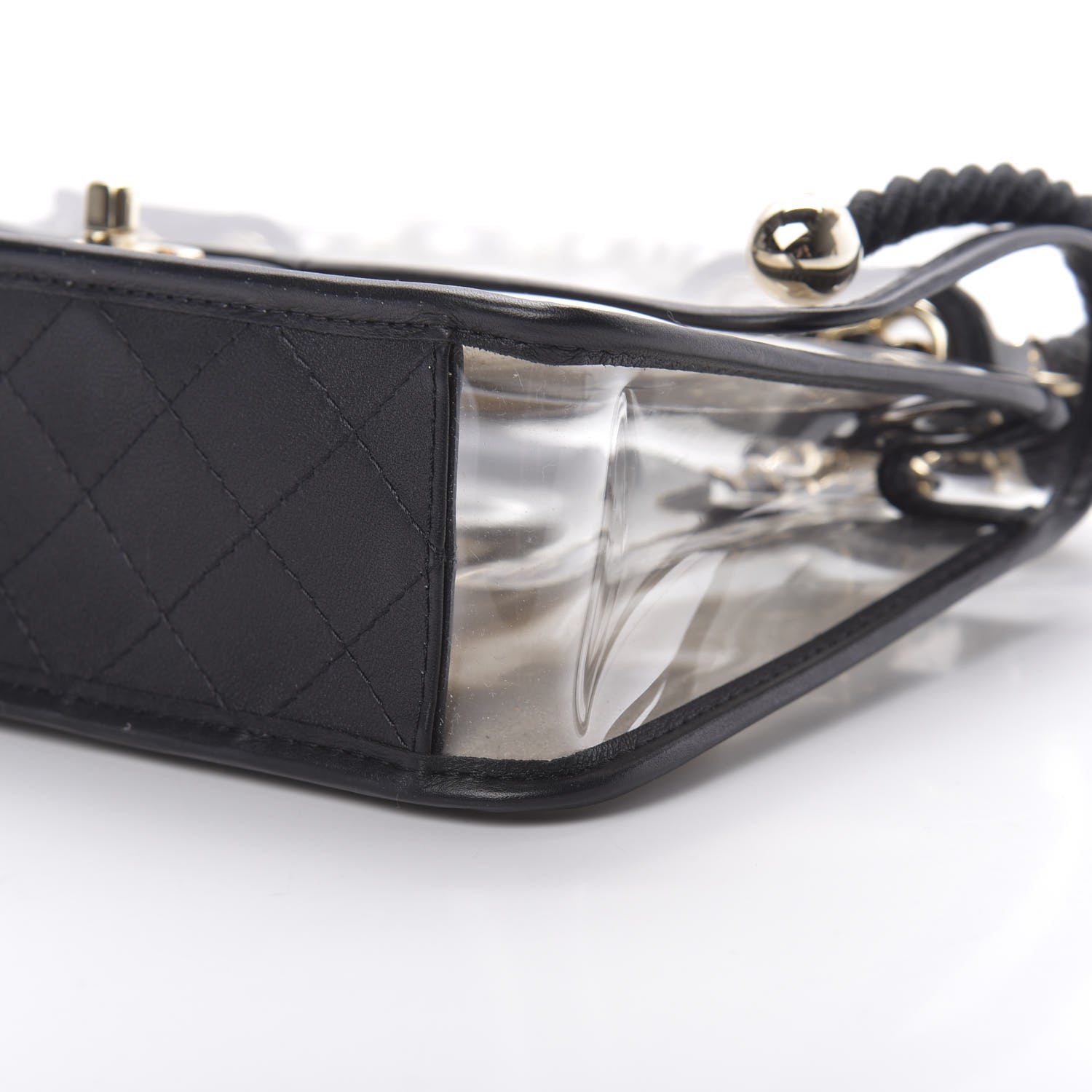 Chanel Lambskin PVC Sand By The Sea Flap With Pearl Strap Black 10 of 12