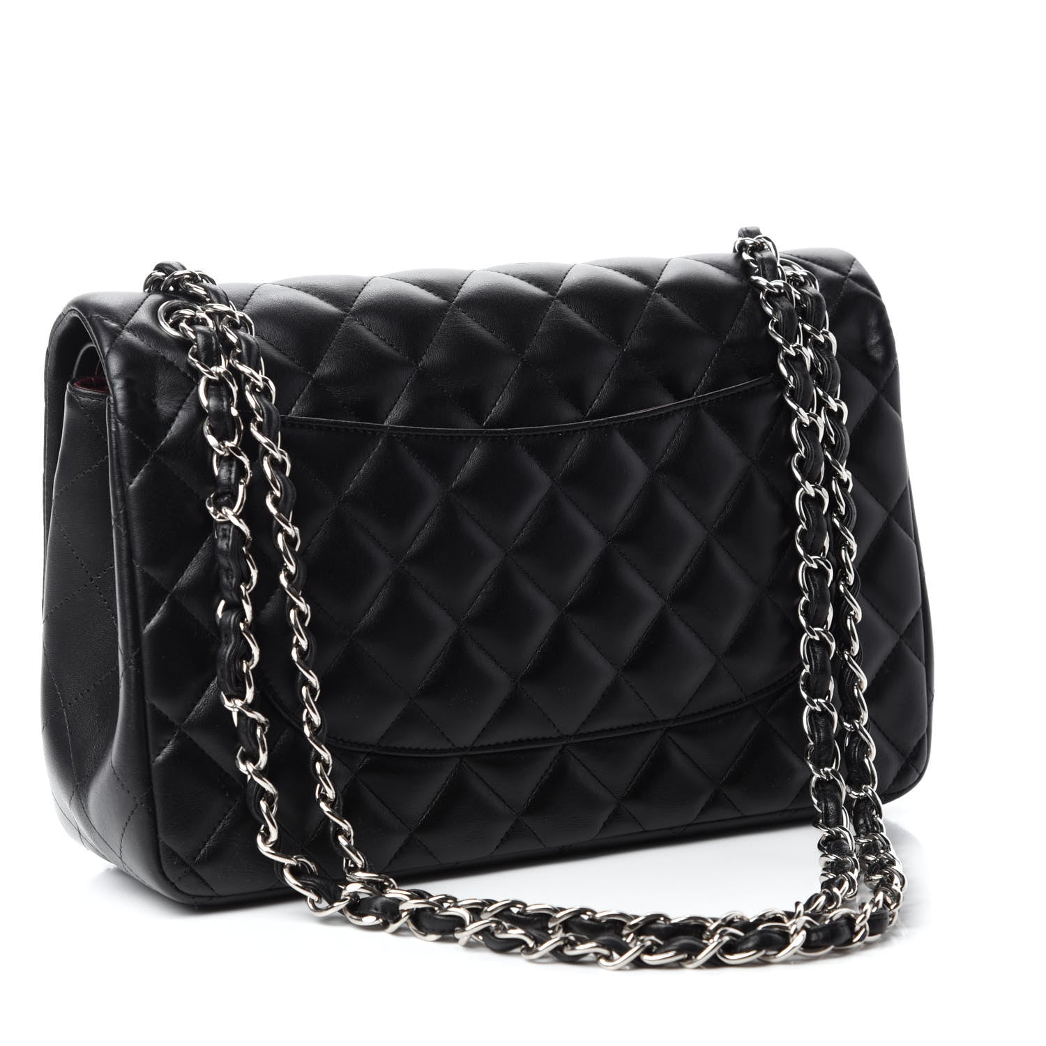 Chanel Lambskin Quilted Jumbo Double Flap Black 4 of 13