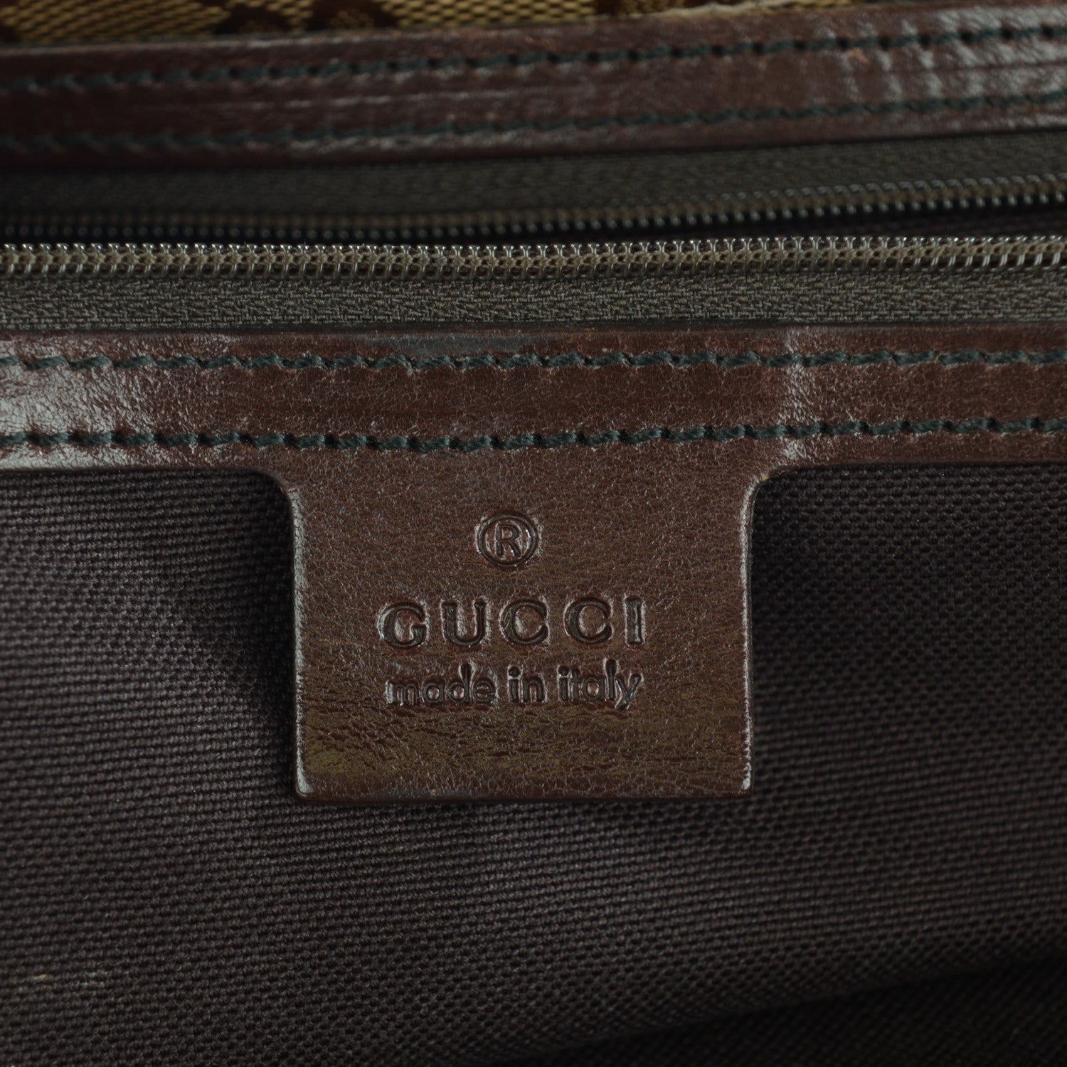 Gucci Crystal Monogram Large Babouska Vertical Shopping Tote Brown 5 of 7