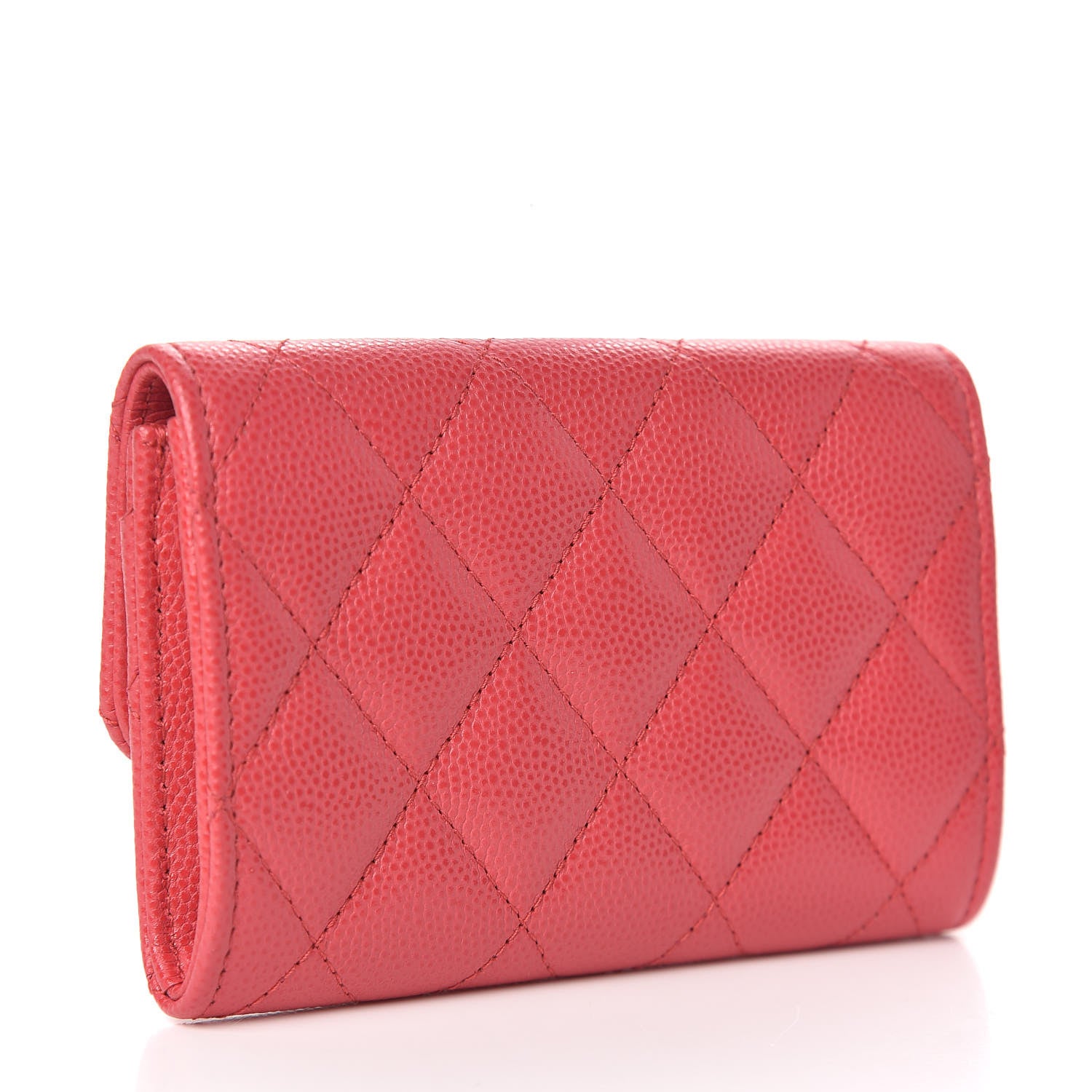 Chanel Caviar Quilted Flap Card Holder Wallet Pink 3 of 11
