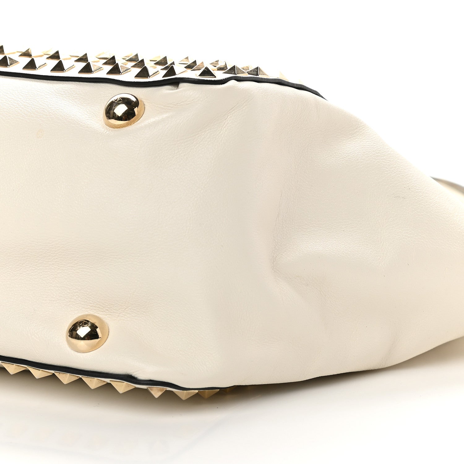 Valentino Garavani Vitello Medium Rockstud All Over Tote White 8 of 10