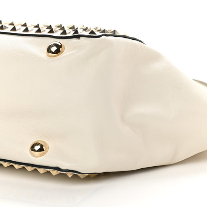 Valentino Garavani Vitello Medium Rockstud All Over Tote White 8 of 10