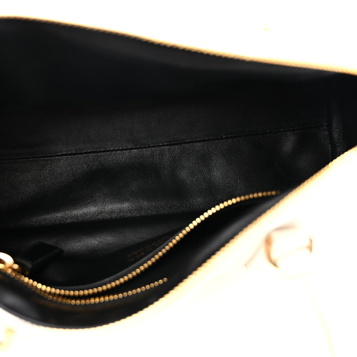 Soft Grain Medium Top Handle Bag With Padlock Bianco