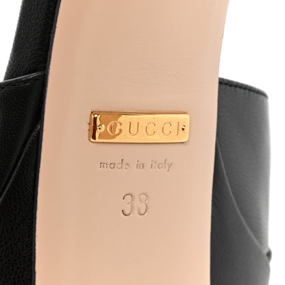 Gucci Malaga Kid T Strap Platform Pumps 38 Black 6 of 10